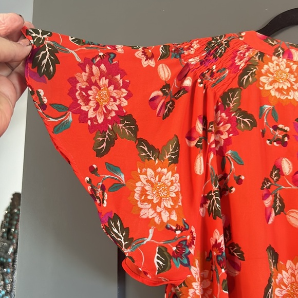 NWT- Orange Chrysanthemum Blouse Sz 1X - Picture 6 of 7